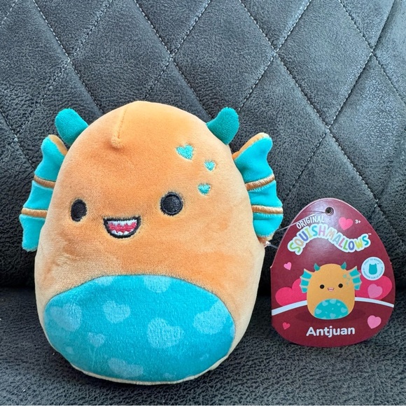 Squishmallows Antjuan Plush Toy - Orange and Blue 5" - Picture 1 of 4